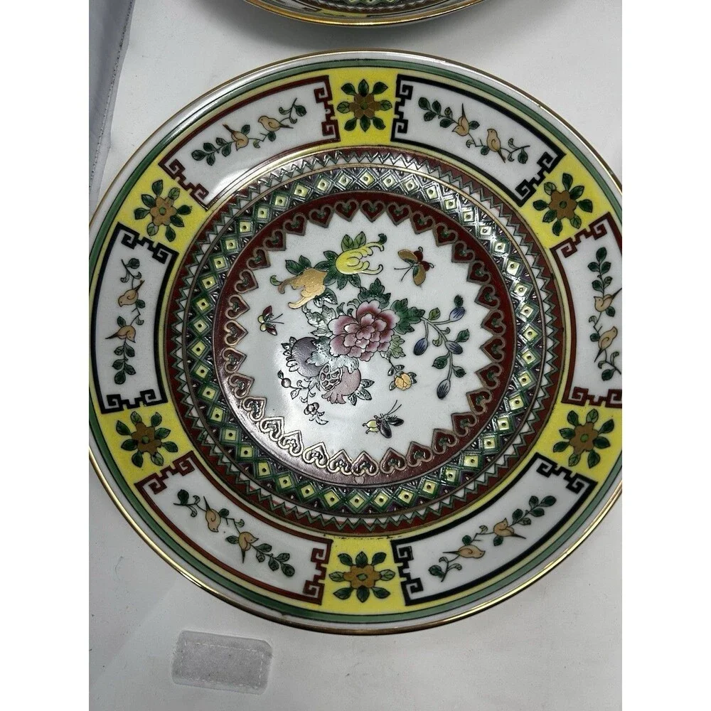 Vintage Chinese Famille Rose Platter 16x12 & 8 Bowls 9